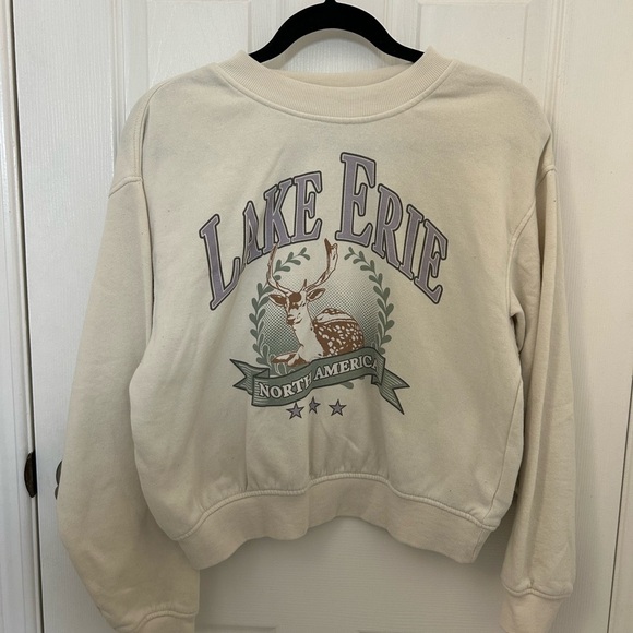 Lake Erie Travel, Cropped Sweatshirt, Sz M - Picture 1 of 6